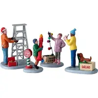 Lemax Vail Village Kerstdorpminiatuur Getting Ready To Decorate (samen Decoreren) 17 X 5,9 X 7,5 Cm 4-delig