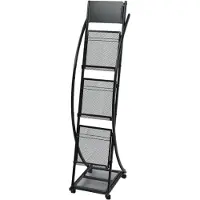vidaXL Tijdschriftenrek zwart 40x32x131 cm A4