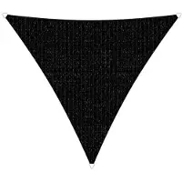 Brandplaza Schaduwdoek Sunfighters triangle | Brandplaza kunststof zwart 500x500 cm zonneschermen | NADUVI