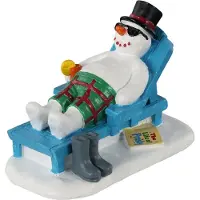 Lemax Kerstdorpminiatuur Relaxing Snowman (sneeuwpop) 8 X 4,3 X 5,4 Cm
