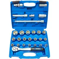 SW-Stahl SW-Stalen doosset sleutels 07624L, 310 mm, 255 mm, 60 mm, gemaakt van chroom-vanadiumstaal, gewicht: 3,945 kg, 4,05 kg, 52 g
