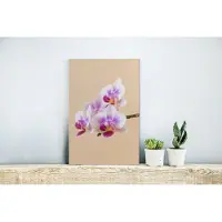 MuchoWow Glasschilderij 20x30 cm - Schilderij acrylglas - Witte en roze orchidee - Foto op glas - Schilderijen