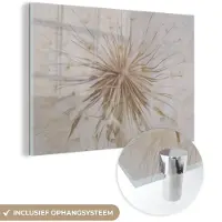 MuchoWow Glasschilderij 90x60 cm - Schilderij acrylglas - Bloemen - Paardenbloem - Design - Foto op glas - Schilderijen