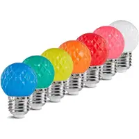 Amlux Set 25 gekleurde golfbal LED lampen - 7 kleuren