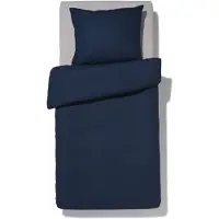 HEMA Dekbedovertrek Zacht Katoen 140x200/220 Donkerblauw (blauw)