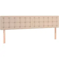 vidaXL Hoofdborden 180x5x78/88 cm kunstleer cappuccinokleurig