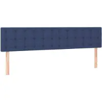 vidaXL Hoofdborden 160x5x78/88 cm stof blauw