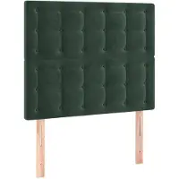 vidaXL Hoofdbord donkergroen 90x5x118/128 cm fluweel