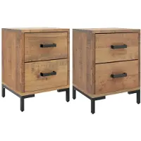 vidaXL Nachtkastjes 2 st 36x30x45 cm massief grenenhout