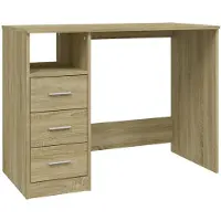 vidaXL Bureau met laden, Sonoma-eikenhout, 102x50x76 cm