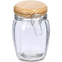 Zeller Voorraadpotten/bewaarpotten - 820 ml - glas - met beugelsluiting - D11 x H16 cm - Voorraadpot