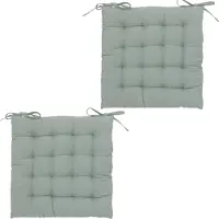 Atmosphera Stoelkussen - 4x - mintgroen - katoen - 38 x 6 cm - zitkussen - tuinstoelkussens