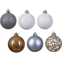 Décoris kerstbal Mix (set van 37) (ø6 cm)