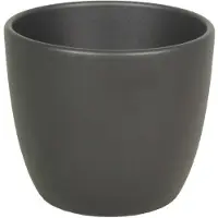 Floran Plantenpot - antraciet grijs - mat - keramiek - 28 x 25 cm - Plantenpotten