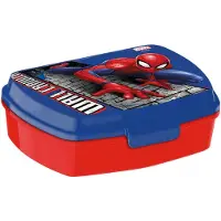 24hShop Broodtrommel Spiderman Blauw Rood