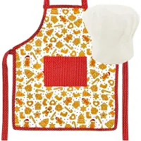 Benza Kerstschort Voor Kinderen Incl. Koksmuts - 50 x 59 cm - 4 - 9 Jaar - 100% Katoen