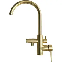 Saniclear Brass vrijstaande badkraan bovenkant stang