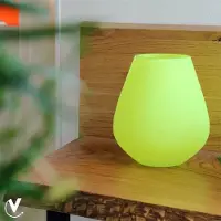 Vase the World Vaas Tasman Summer Yellow | Neon yellow | Ø18 x H20 cm