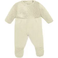 Miniland Kleding voor Poppen 15 3/4'' Gebreide Pyjama Wit - ECO, Gemaakt in Spanje, Kwaliteit