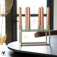 Vase the World Kandelaar Taltal | Large | ivoor | L20 x B10 x H13 cm