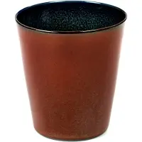 Serax Terres de Rêves beker conisch 250 ml ø 8,5 cm stoneware dark blue - rust