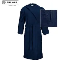 The One Towelling Badjas Navy Capuchon - XXL/3XL