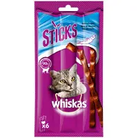 Whiskas 28x 36g Sticks Rijk aan Zalm Kattensnacks