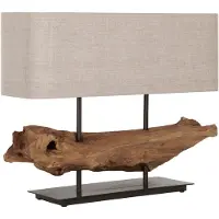 MUST Living Log Erosion tafellamp teakhout 70x60cm