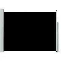 vidaXL Tuinscherm uittrekbaar 100x514 cm zwart