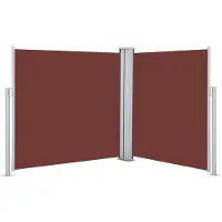 vidaXL Windscherm uittrekbaar 120x600 cm bruin