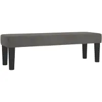 vidaXL Bankje 100x30x30 cm fluweel donkergrijs