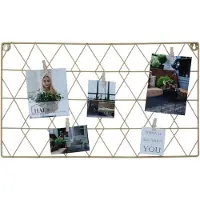 HAES deco - Industrieel metalen wandrek goudkleurig Otta formaat - EY750HS