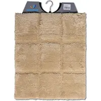 Wicotex bidetmat ruit taupe 50x60cm