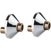 GROHE S-koppeling 3/8" x 1/2" - Schroefrozetten - Kraan onderdelen - 2 stuks
