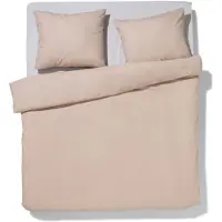 HEMA Dekbedovertrek Zacht Katoen 200x200/220 Taupe (taupe)