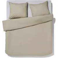 HEMA Dekbedovertrek 240x200/220cm zacht katoen grijs groen (groen)