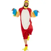 Dressforfun - Kostuum papegaai M - verkleedkleding kostuum halloween verkleden feestkleding carnavalskleding carnaval feestkledij partykleding - 300875