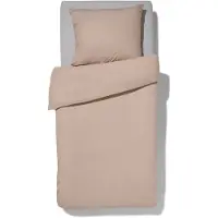 HEMA Dekbedovertrek Zacht Katoen 140x200/220 Taupe (taupe)