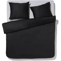 HEMA Dekbedovertrek Satijn 240x200/220 Zwart (zwart)
