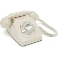 GPO Draaischijf retro telefoon ivoor|Maat: