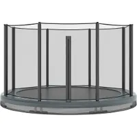 Akrobat Orbit Inground Trampoline 244 Antraciet, incl. veiligheidsnet