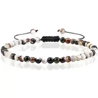 Memphis Fire Armband Natuursteen Kralen - White Fire