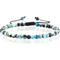 Memphis Fire Armband Natuursteen Kralen - Blue Fire