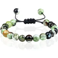Memphis Dames Armband 8mm Kralen - Green Fire