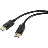 Renkforce DisplayPort Aansluitkabel DisplayPort stekker, DisplayPort stekker 1.00 m Zwart RF-5245266 DisplayPort 1.2 Di