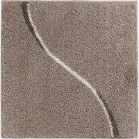 Casilin WC-mat Antislip Carve - 60x60cm - Vierkante Badmat - Waterabsorberend - Wasbaar en Sneldrogend - Acryl - Sand