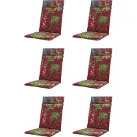 Madison - Tuinkussen - Hoge Rug - 6 st - Celeste Red - 120x50cm - Rood