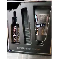Source Balance geschenkset mannen - baard olie - body wash - zwart - sandelhout - geschenkset verjaardag - kerst - vader dag - leuk geschenk - stoer
