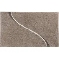 Casilin Badmat Antislip 60x100cm Carve - Waterabsorberende Badkamermat - Wasbaar en Sneldrogend - Voor Douche en Bad - Hoogpolig - Acryl - Rechthoek - Sand