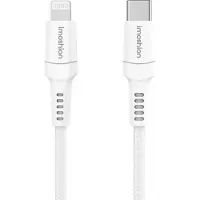 IMoshion Lightning naar USB-C kabel - Non-MFi - Gevlochten textiel - 0,5 meter - Wit